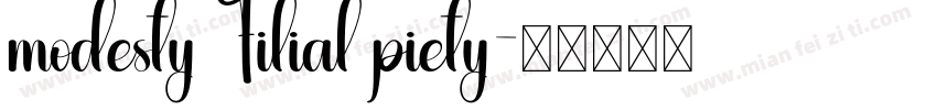 modesty Filial piety字体转换